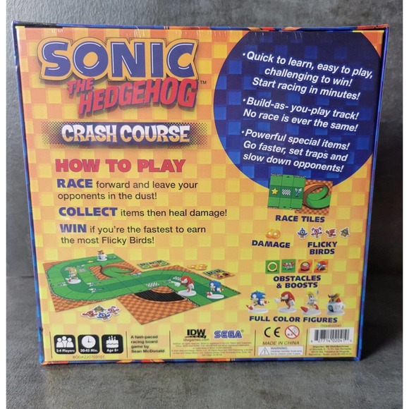Sonic the Hedgehog Crash Course Racing Board Game IDW Game - Picture 2 of 4